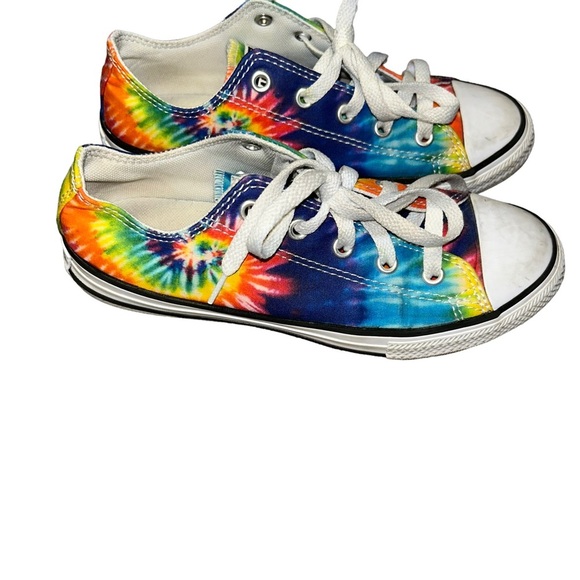 Converse all star chuck Taylor’s tie dye rainbow sneakers youth girls size 2 2Y - Picture 1 of 5